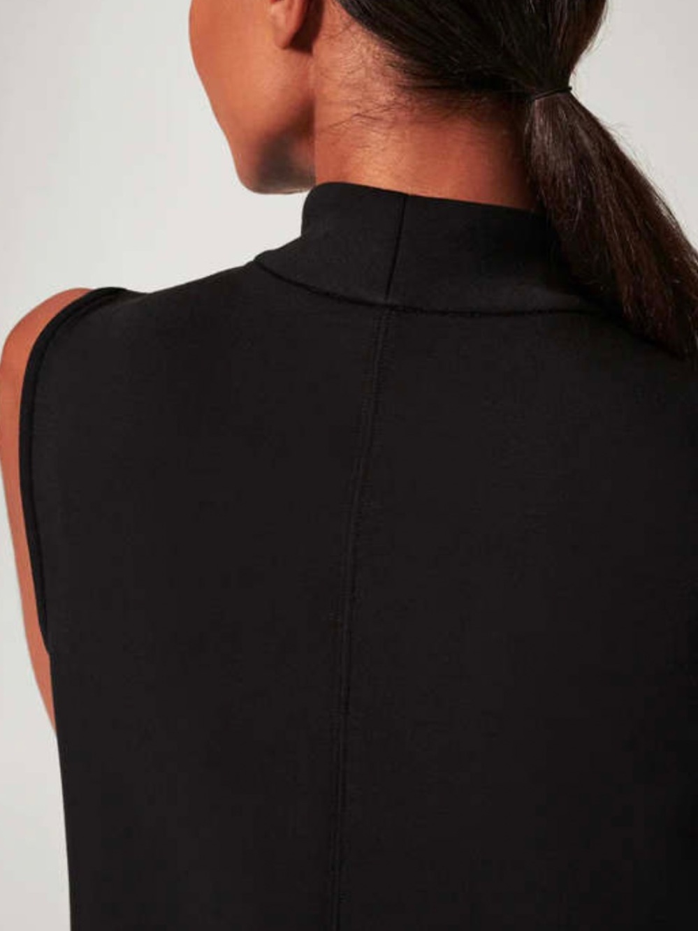 SPANX Black Air Essentials Mock Neck Sleeveless Dress - Picture 5 of 15